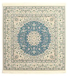 RugVista, Nain Emilia, Fait à la Machine, Tapis, Tapis Oriental, Pile Moyenne, 250 x 250 cm, Carré, Oeko-Tex Standard 100, Polyester, Couloir, Chambre, Cuisine, Salon, Bleu Clair