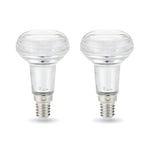 Amazon Basics Lot de 2 ampoules LED E14 à petit culot à vis R50, réflecteur, pour décoration, 2.8 W, blanc chaud, intensité non variable