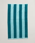 GANT - Strandhåndkle med brede striper 100x180cm  dark turquoise