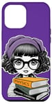 Coque pour iPhone 13 Pro Max Nerdy Genius Girl With Books Physique Chimie Organique Maths