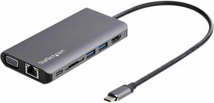 Adaptateur Multiport Usb-C - Mini Dock Usb-C Avec 4K Hdmi Ou 1080P Vga Hub 3X Usb 3.0, Sd, Gbe, Audio, 100W Pd Pass-Through - Station D'Accueil Pour Pc Portable/Tablette[PCZ231552]