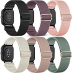 Lot De 6 Bracelets De Montre Extensibles En Nylon Compatibles Avec Amazfit Gts/Gts 2/Gts 2 Mini/Gts 2e/Gts 3/Gts 4/Gts 4 Mini/Gtr Mini, Sangles Élastiques Pour Amazfit Bip U Pro/Bi[Dzb040905]