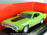 PLYMOUTH GTX 1971 CAR MODEL 1:43 SCALE GREEN COLOUR ROAD SIGNATURE USA T34Z