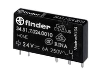 Finder 34.51.7.012.4010 Pcb-Relä 12 V/Dc 6 A 1 X Växelkontakt 20 St