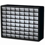 Akro-Mils 10164 64 Plastic Drawer Cabinet for Garage, Bead, Lego Storage, Teacher Toolbox, Makeup Organizer, and More, Black