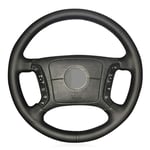 ZHHRHC Couvre-Volant de Voiture en Cuir Noir Cousu à la Main intérieur Automobile, pour BMW E39 E46 318i 325i E53 X5