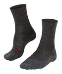 FALKE Women's TK2 Explore Sensitive W SO Wool Thick Anti-Blister 1 Pair Hiking Socks, Grey (Asphalt Melange 3180), 5.5-6.5