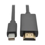 TRIPP LITE Eaton Tripp Lite Series Mini DisplayPort to HDMI Active Adapter Cable (M/M)  1080p  3 ft. (0.9 m) - adapterkabel - DisplayPort / HDMI - 90