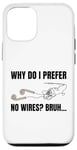 Coque pour iPhone 15 Pro Vous préférez ne pas avoir de fils ? Bruh Funny Music Écouteurs et fils