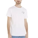 Tommy Hilfiger Cotton Tee Logo T-shirt Vit bomull Small Herr