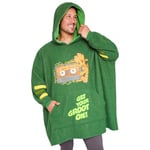 Marvel Pull Plaid Homme Sweat Oversize en Polaire Poncho Polaire Homme Sweat Taille Unique Adulte Ado (Vert Groot)