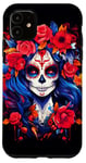 Coque pour iPhone 11 Dia De Los Muertos Masque La Catrina