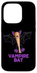 Coque pour iPhone 14 Pro Jeu de mots amusant en forme de chauve-souris vampire