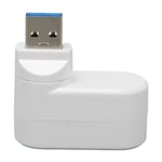 90 astetta kääntyvä USB-keskitin 3-porttinen Plug and Play -tuki Hot Swap 180 astetta kääntyvä USB-keskitin pöytätietokoneelle Valkoinen