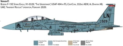 Italeri IT2803 2803 F-15E Strike Eagle, 1/48 Scale, Plastic Kit, Mod (US IMPORT)