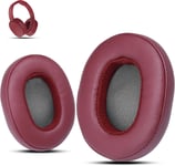 Coussinets de Rechange pour Skullcandy Crusher,compatibles avec Les écouteurs sans Fil Skullcandy Hesh 3,Cuir de Luxe en Mousse à mémoire de Forme,Coussin d'oreille Ovale,Rouge