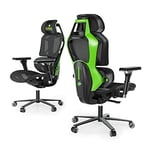 EUREKA ERGONOMIC Typhon Gaming Chair Ergonomic Office Chair with Lumbar Support Mesh Comfortable Computer Desk Chair with 4D Armrests for Home Office Black & Green