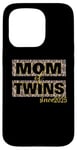 Coque pour iPhone 15 Pro Idée cadeau maman jumeaux 2025 naissance maman jumelle