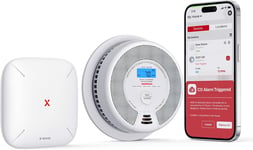 Smart Smoke Carbon Monoxide Alarm Combo, Interlinked Detector, Home Security App