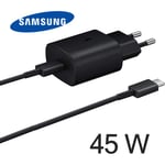 Chargeur Ultra Rapide 45W Adaptateur secteur Original Samsung + Cable USB-C vers USB-C Pour Samsung Galaxy S23+ Plus 5G