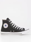 Converse Mens Hi Top Trainers - Black, Black/White, Size 11, Men