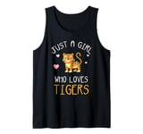 Funny Tiger Girl Design Kids Women Mom Tiger Love Wildlife Tank Top