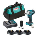 Makita DTW300RFX-3 18v Brushless Scaffolders Impact Wrench Kit (3x3Ah)