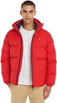 Tommy Jeans Men's Essential Down-Filled Jacket Winter, Red (Deep Crimson), L