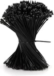 500 Pièces Collier De Serrage Noir 200 X 2,5 Mm Attache Câble Plastique Serre Câbles Électriques Pour Cable Management Jardinage[PHO064845]