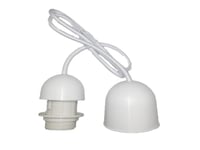 Lot de 2 supports de lampe avec câble et culot E27 Blanc 1 m Idéal pour l'éclairage dans n'importe quel espace.