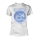 LED ZEPPELIN - TOUR 75 BLUE WASH WHITE T-Shirt Small