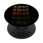 T-shirt Kway Love Heart style grunge vintage noir Kway PopSockets PopGrip Adhésif