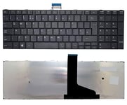 Wikiparts UK Layout Black Keyboard Replacement For Toshiba Satellite Laptop Listed Models: C55DT-A5231, C55T, C55T-A5222, C55T-A5247, C55T-A5251NR, C55T-A5287, C55T-A5296, C55T-A5350