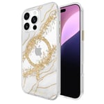 Case-Mate Coque magnétique Premium pour iPhone 16 Pro Max [Compatible avec MagSafe] - Élégante Coque en marbre avec Protection Contre Les Chutes de 3,6 m - Karat Granite