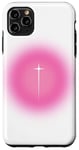 iPhone 11 Pro Max Pink Aura Y2K Christian Faith Cross Case