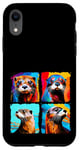 iPhone XR Otter Pop Art Colorful Drawing Painting Case