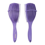 RAVEGO Brosse à cheveux démêlante pour cheveux naturels pour cheveux emmêlés, ondulés et bouclés, idéale pour les cheveux mouillés/secs, lissage, massage et démêlage (violet)