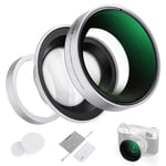 NEEWER Objectifs Fisheye 0,43x & Macro 1,4X pour X100 Série Appareils Photo, Objectif HD 2 en 1 avec Bague d'Adaptation 49mm pour Fujifilm X100 X100S X100F X100T X100V X100VI, LS-46