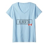 Womens Alberta Canada Vacations Travel Canadian Women Men Country V-Neck T-Shirt