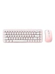 Mofii Wireless keyboard + mouse set Bean 2.4G (White-Pink) - Tastatur & Mus sæt - Pink