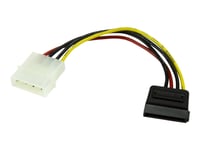 Startech.Com 15 Cm 4-Stifts Lp4 Till Sata-Strömkabeladapter - Strömkabel - Sata-Ström (Hane) Till 4 Pin Intern Effekt (Hane) - 0.2 M - För P/N: Bracket125ptp, Pexusb311ac3, Pexusb312a1c1h, Pexusb312a2c2v, Pexusb314a2v2