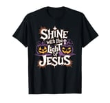 Shine With The Light of Jesus - Christian Halloween Pumpkin T-Shirt