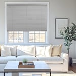 CHICOLOGY Blinds for Windows, Mini Blinds, Window Blinds, Door Blinds, Blinds & Shades, Camper Blinds, Mini Blinds for Windows, Horizontal Window Blinds, Gloss Gray, 30"W X 60"H