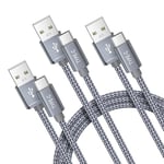 BASESAILOR iPhone 16 15 Pro Max Charging Cable 3Pack 1/2/3M,USB to USB Type C Charger Lead for Apple iPad 10 10th,Mini 6 6th 7 7th,Air 4 4th 5 5th Generation,Samsung Galaxy S25 S24 Plus,Z Flip Fold