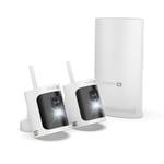 Swann AllSecure 4K Wireless Security System with 2 x WiFi Cameras & 2 x Rechargeable Batteries, NVR Tower, Always Charged, Always Secure - AS4K800SD2