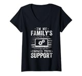 Womens I'm My Family's Unpaid Tech Support US American Flag V-Neck T-Shirt