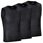 GripGrab Ultralight Mesh Sleeveless Base Layer 3-Pack - Black / Small