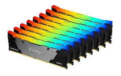 Kingston FURY Renegade RGB 256GB 3200MT/s DDR4 CL16 DIMM (Kit of 8) Desktop Gaming Memory - KF432C16RB2AK8/256