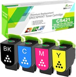 Toner Compatibles 4 Couleurs Jeu Cs421 Cs521 Cs622 Cx421 Cx522 Cx622 Cx625 Capacité Standard Pour Imprimantes Lexmark Cs421Dn Cs521Dn Cs622De Cx421Adn Cx522Ade Cx622Ade Cx625Ade Cx625Adhe[Q1096]