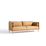 HAY-Silhouette Sofa 3 Seater, Linara 142/Cognac Piping/Oak